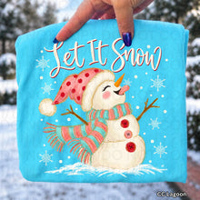 Load image into Gallery viewer, Let It Snow Red Polka Snowman TRANSFER UAC OCT 26