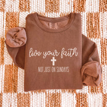 Load image into Gallery viewer, Live Your Faith Not Just On Sundays DROPDOWN TRANSFER SDD OCT
