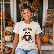 Load image into Gallery viewer, Loved Fall Florals & Panda Plaid Bow TRANSFER SDD AUG 26