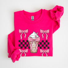 Load image into Gallery viewer, Love For Coffee Pink Bow TRANSFER SDD