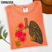 Load image into Gallery viewer, Lungs Red Floral TRANSFER SDD APR