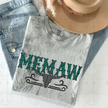 Load image into Gallery viewer, Title Turquoise Faux Glitter Bullhead Dropdown TRANSFER HMWK FEB 25