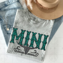 Load image into Gallery viewer, Title Turquoise Faux Glitter Bullhead Dropdown TRANSFER HMWK FEB 25
