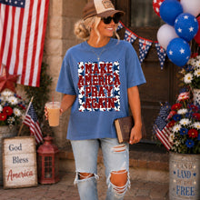 Load image into Gallery viewer, Make America Pray Again Distressed White Stripes Blue Red Stars TRANSFER SDD JUNE 26