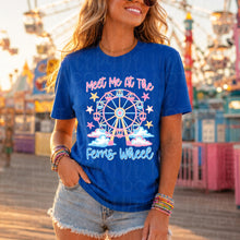 Load image into Gallery viewer, Meet Me At The Ferris Wheels Pink Blue Clouds TRANSFER UAC MAY 26