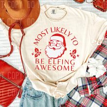 Load image into Gallery viewer, Most Likely To Red Santa DROPDOWN TRANSFER