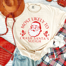 Load image into Gallery viewer, Most Likely To Red Santa DROPDOWN TRANSFER