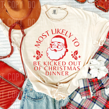 Load image into Gallery viewer, Most Likely To Red Santa DROPDOWN TRANSFER