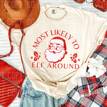 Load image into Gallery viewer, Most Likely To Red Santa DROPDOWN TRANSFER
