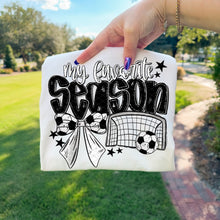 Load image into Gallery viewer, My Favorite Season Soccer Bow Ball Goal TRANSFER SDD MAR 26