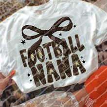 Load image into Gallery viewer, Brown Dotted Football Mama Or Nana Dropdown TRANSFER JBD JULY 25