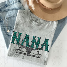 Load image into Gallery viewer, Title Turquoise Faux Glitter Bullhead Dropdown TRANSFER HMWK FEB 25