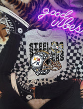 Load image into Gallery viewer, Football Rhinestone Helmet Bow Stacked DROPDOWN TRANSFER CAP
