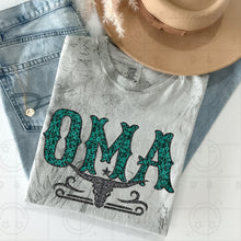 Load image into Gallery viewer, Title Turquoise Faux Glitter Bullhead Dropdown TRANSFER HMWK FEB 25