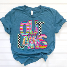 Load image into Gallery viewer, Bright Stripe Floral Checker Mascots Dropdown TRANSFER CSD MAY 25