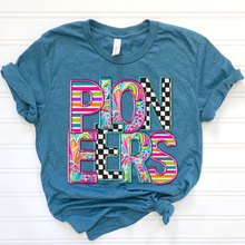 Load image into Gallery viewer, Bright Stripe Floral Checker Mascots Dropdown TRANSFER CSD MAY 25