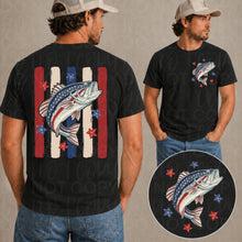Load image into Gallery viewer, Stars And Stripes Bass Gator Mallard RWB Lines DROPDOWN WITH POCKET TRANSFER UAC MAY 26