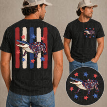 Load image into Gallery viewer, Stars And Stripes Bass Gator Mallard RWB Lines DROPDOWN WITH POCKET TRANSFER UAC MAY 26