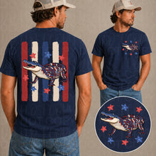 Load image into Gallery viewer, Stars And Stripes Bass Gator Mallard RWB Lines DROPDOWN WITH POCKET TRANSFER UAC MAY 26