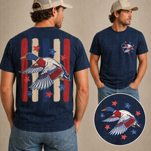 Load image into Gallery viewer, Stars And Stripes Bass Gator Mallard RWB Lines DROPDOWN WITH POCKET TRANSFER UAC MAY 26