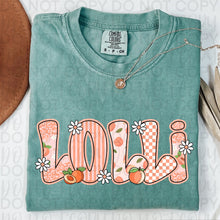 Load image into Gallery viewer, Peaches And Daisies Checkers Stripes Titles DROPDOWN TRANSFER UAC MAY 26