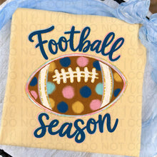 Load image into Gallery viewer, Football Season Polka Dot Faux Gold Glitter Outline TRANSFER UAC JULY 26