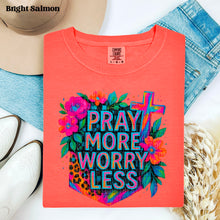 Load image into Gallery viewer, Pray More Worry Less Cross TRANSFER SDD MAY