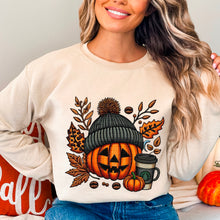 Load image into Gallery viewer, Pumpkin Fall Fave coffee beanie | TRANSFER SDD