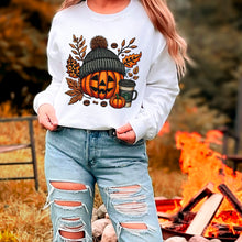 Load image into Gallery viewer, Pumpkin Fall Fave coffee beanie | TRANSFER SDD