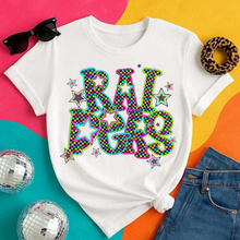 Load image into Gallery viewer, Neon Bright Checker Star Mascots Dropdown TRANSFER CSD MAY 25