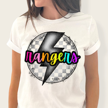 Load image into Gallery viewer, Checkered Bolt Rainbow Mascot DROPDOWN TRANSFER