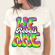 Load image into Gallery viewer, We Are Rainbow Tie Dye Mascot DROPDOWN TRANSFER
