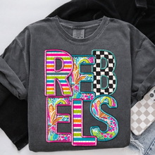 Load image into Gallery viewer, Bright Stripe Floral Checker Mascots Dropdown TRANSFER CSD MAY 25