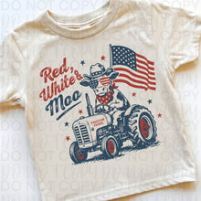 Load image into Gallery viewer, Red White And Moo Cow On Mower Sketch TRANSFER UAC MAY 26