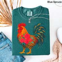 Load image into Gallery viewer, Rooster Red Floral TRANSFER SDD APR