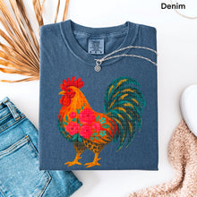 Load image into Gallery viewer, Rooster Red Floral TRANSFER SDD APR