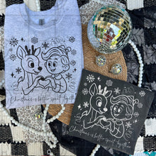 Load image into Gallery viewer, Heart Hands Christmas Magic Black/White Outline Doodle Character Options DROPDOWN TRANSFER HMWK NOV 25