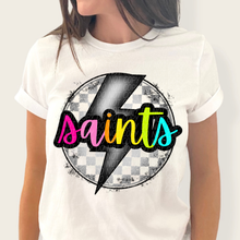 Load image into Gallery viewer, Checkered Bolt Rainbow Mascot DROPDOWN TRANSFER