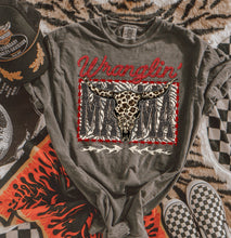 Load image into Gallery viewer, Wranglin' Mama Leopard Steer Skull & Barbed Wire TRANSFER SCG OCT 26