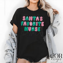 Load image into Gallery viewer, Santa's Favorite Pink And Green Dropdown TRANSFER COR