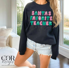 Load image into Gallery viewer, Santa's Favorite Pink And Green Dropdown TRANSFER COR