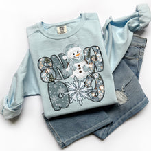 Load image into Gallery viewer, Snow Day Doodle Snowman & Snowflakes Alpha TRANSFER SDD NOV 25