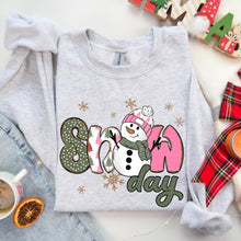 Load image into Gallery viewer, Snow Day Snowman & Snowflakes DROPDOWN TRANSFER SDD SEPT