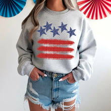 Load image into Gallery viewer, Stars Stripes Blue and Red TRANSFER SDD MAY