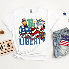 Load image into Gallery viewer, Sweet Land Of Liberty Sam Lady Liberty And Fireworks BW DROPDOWN TRANSFER SDD APR 26
