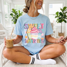 Load image into Gallery viewer, Sweet Summer Vibes Distressed Triple Ice Cream Cups And Checkers TRANSFER SDD APR 26