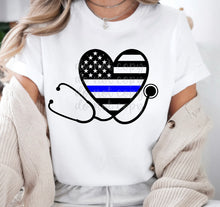 Load image into Gallery viewer, Stethoscope First Responder Glitter Heart Dropdown TRANSFER PARJO FEB 25