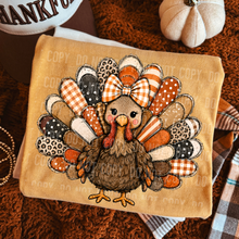 Load image into Gallery viewer, Trucker Hat Gingham Bow Turkey Gingham Checkers Girl/Boy DROPDOWN TRANSFER SBB 26