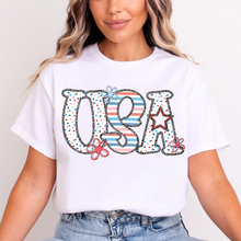 Load image into Gallery viewer, USA Stripe Checker Dot Dropdown TRANSFER CSD MAY 25