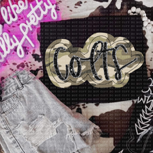 Load image into Gallery viewer, Camo Faux Applique Teams DROPDOWN TRANSFER ECHT JUNE